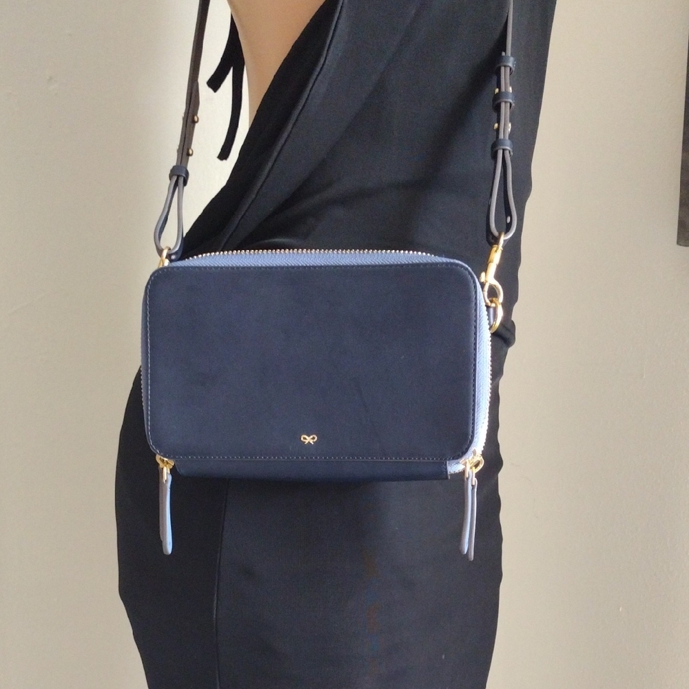 Anya Hindmarch Stack Leather Crossbody Wallet Bag